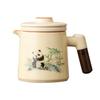 Portable Quick-Brew Travel Tea Set with Water Separation: One Pot & Four Cups