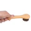 1Pc Shoe Boot Polish Shine Cleaning Dust Removal Durable Shoe Brush Long Wood Handle Bristle Horse Hair Brush
