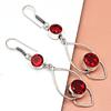 Серьги из серебра 925 пробы Мозамбик с гранатом, драгоценные камни, ювелирные изделия ручной работы