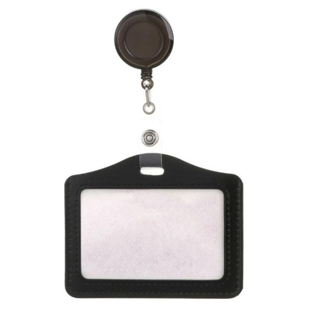 Держатель для карт с зажимом из искусственной кожи, выдвижные катушки для бейджей, держатель для именных карт, держатель для удостоверения личности, держатель для бейджа медсестры, врача