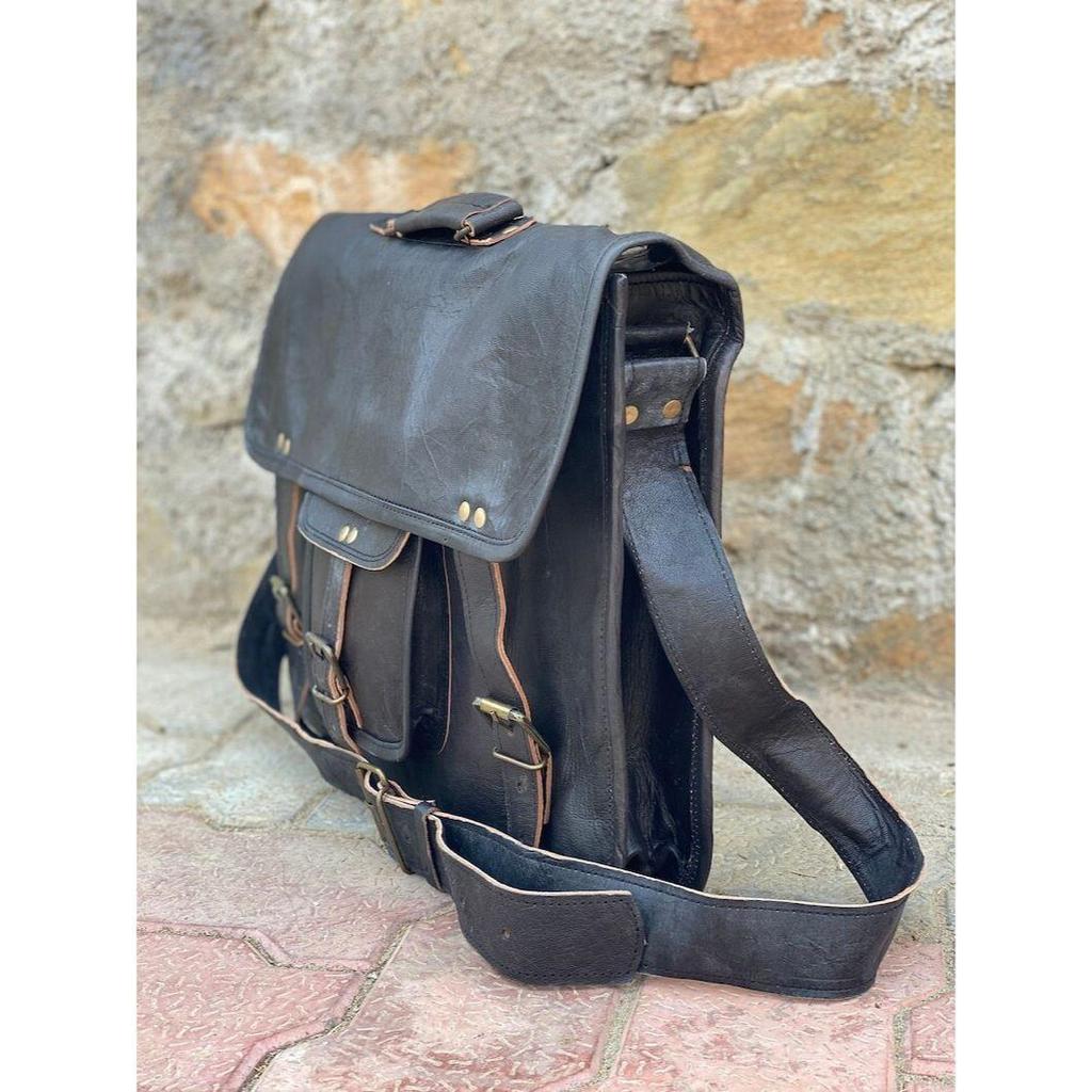 Кожаная сумка-мессенджер, сумка через плечо, сумка для ноутбука, офисная сумка, подарок для мужчин и женщин, большой портфель, сумка-портфель