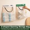 1/2Pcs Adhesive Wall Mount Mesh Bag Sticky Fastener Tape Home Kitchen Garbage