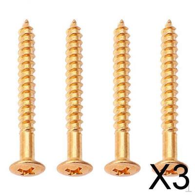 3x4 шт. Винты для крепления некплейта для электрогитары Strat ST