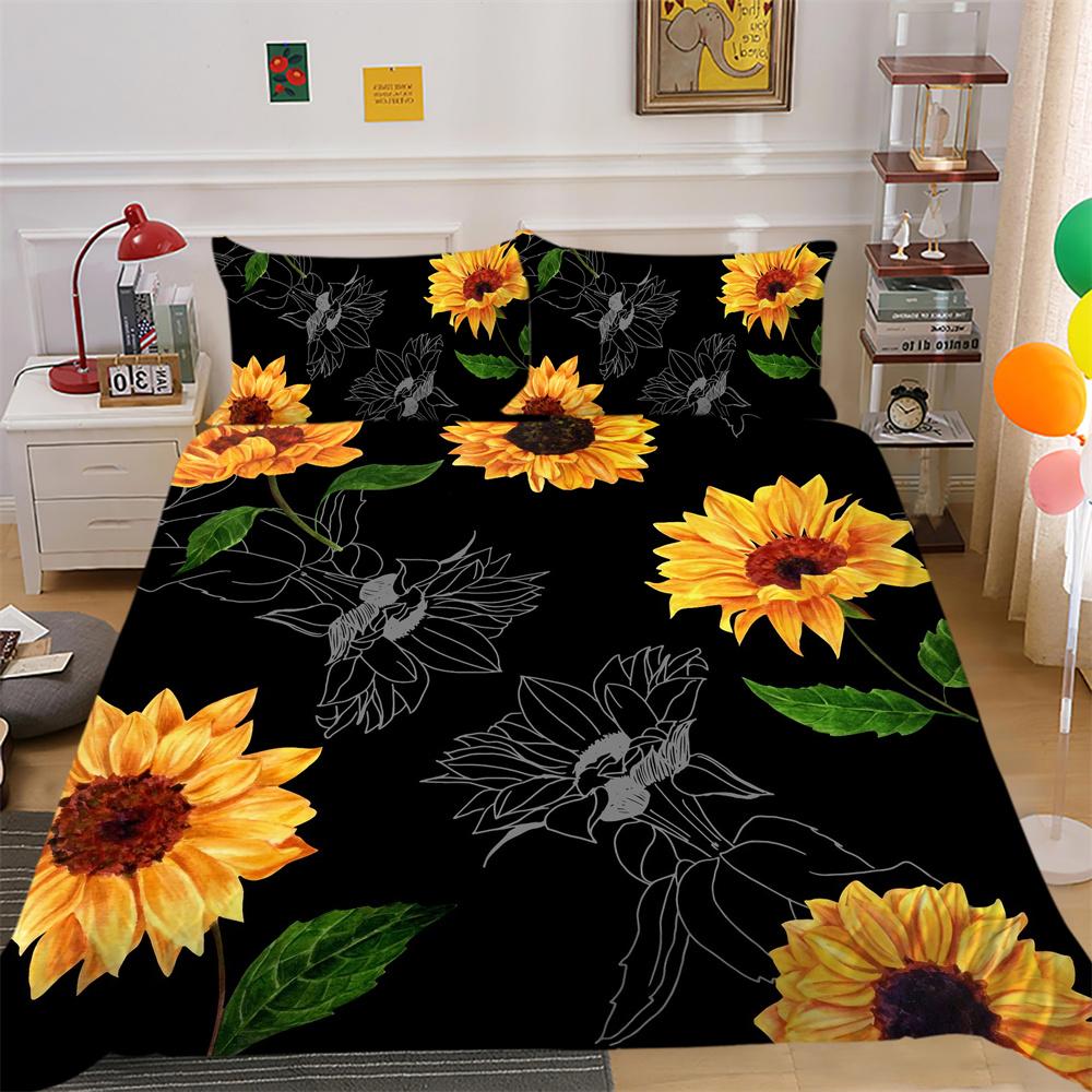 Комплект постельного белья с цветочным принтом, двойной размер, полиэстеровые покрывала, модное высококлассное домашнее постельное белье