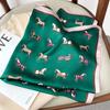 Luxury Brand Silk Satin Head Scarf For Women Animal Animal Kerchief Neck Scarfs 70cm Square Shawls and Wrpas Scarves For Ladies