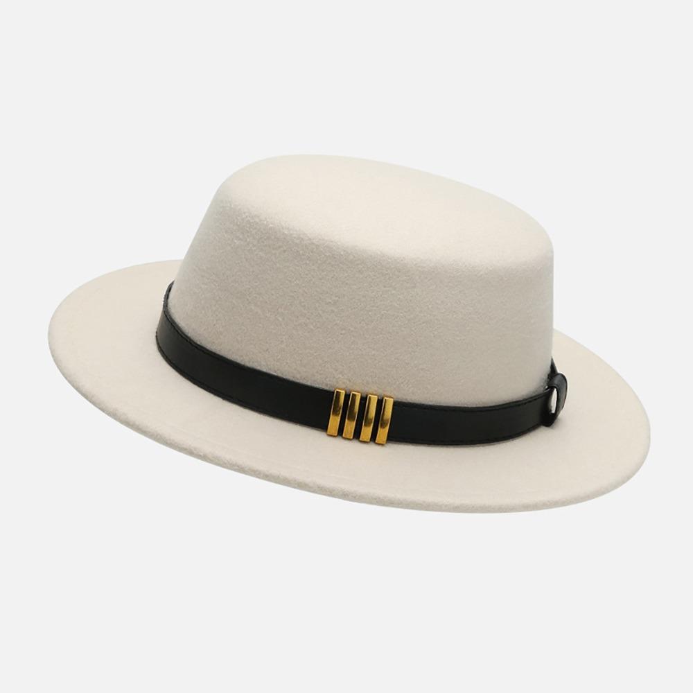 Warm Formal Hat Belt Ornament Opper Hat Trendy Bucket Hat Autumn and Winter