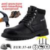 Smash-proof and Puncture-proof Breathable Safety Shoes Steel Toe Cap Wear-resistant Work Boots Protective Hiking Boots for Men Plus Size 37-48