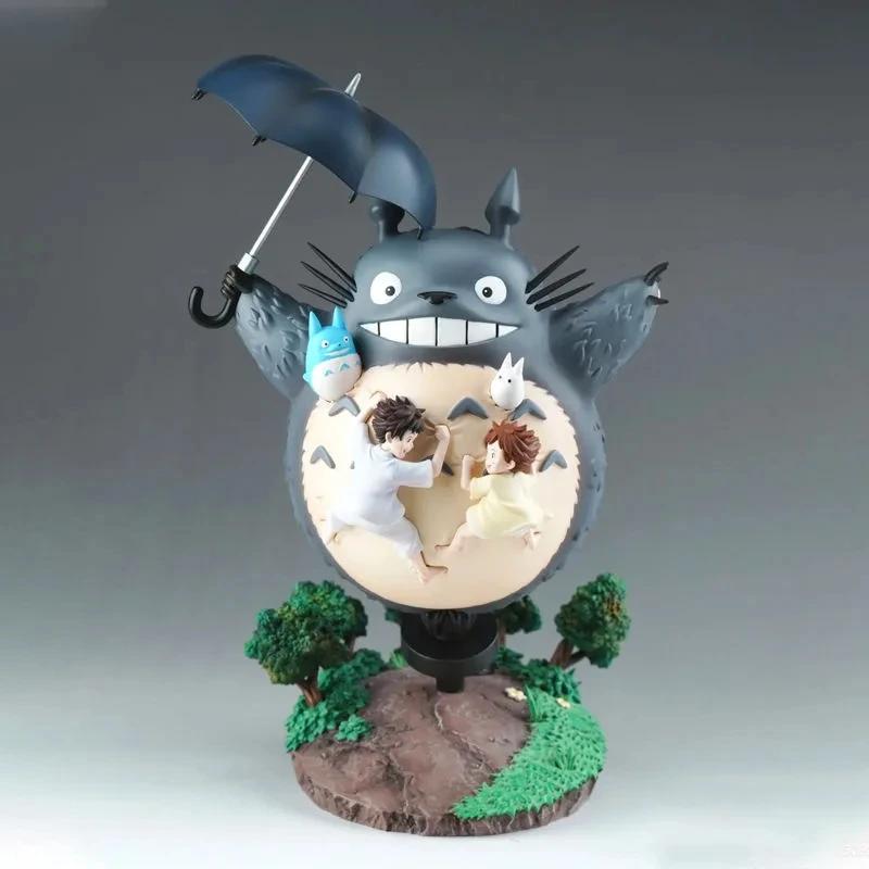 19cm Hayao Miyazaki Animel Peripheral Totoro Desktop Ornaments Pvc Action Figure Statue Model Collection Decoration Toys Gift
