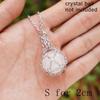 Silver Color Crystal Holder Cage Necklace Interchangeable Chain Necklaces  Women Men