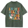 In My Silly Goose Era Funny Retro Silly Goose Men Women Kids Mens Clothing Luxury Designer Men Street Washed Shirt