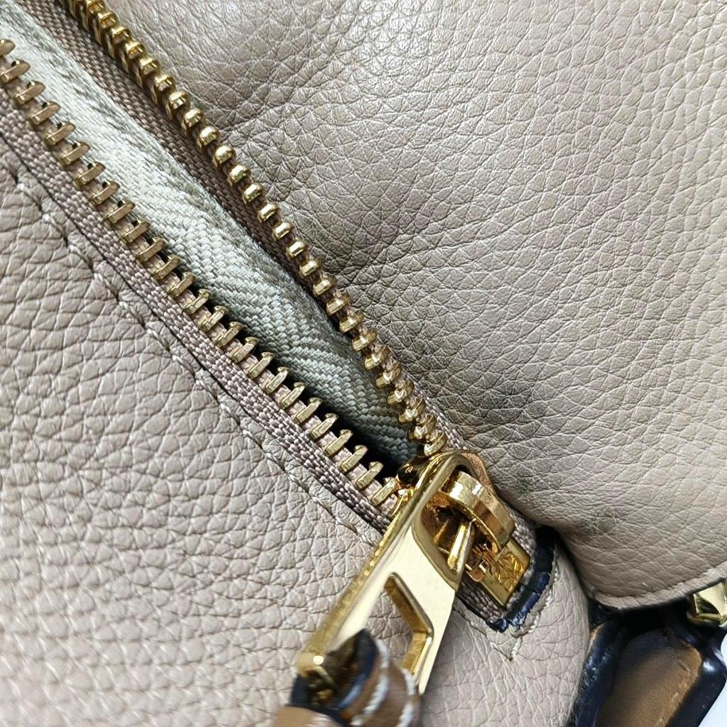 [Pre-Owned] Puzzle Medium Brown Leather Geometric Shoulder Bag With Gold Hardware And Detachable Strap - Good #1GUI4UV