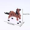 3D-печатная статуэтка лошади, многосуставная, подвижная, коричневая фигурка лошади, украшение для дома, офиса, рабочего стола, креативные подарки