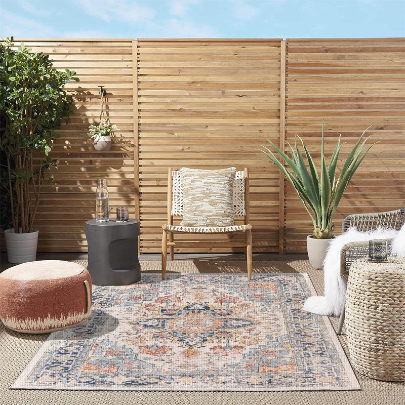 Persian Vintage Area Rug Outdoor Camping Rug Ultra-Thin Non-Slip Large Area Rug For Living Room Bedroom Decorative Rug