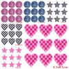 10Pcs/Lot Wholesale Star Heart Patch Iron On Patches For Clothing Disco Ball Cartoon Embroidered Patches On Clothes Stickers