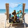proof beach towel with a Minecraft5 pattern - soft,absorbent,quick-drying,machine washable - perfect for swimming,camping,bathing