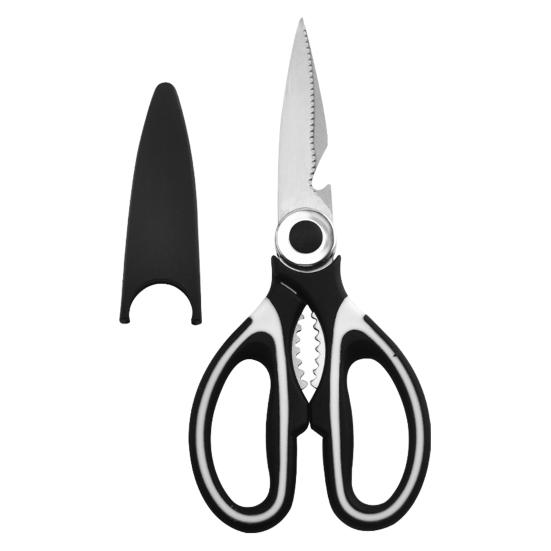 Кухонные ножницы Ножницы для куриных костей Нескользящие удобные ножницы из нержавеющей стали с защитным чехлом Многофункциональные прочные ножницы