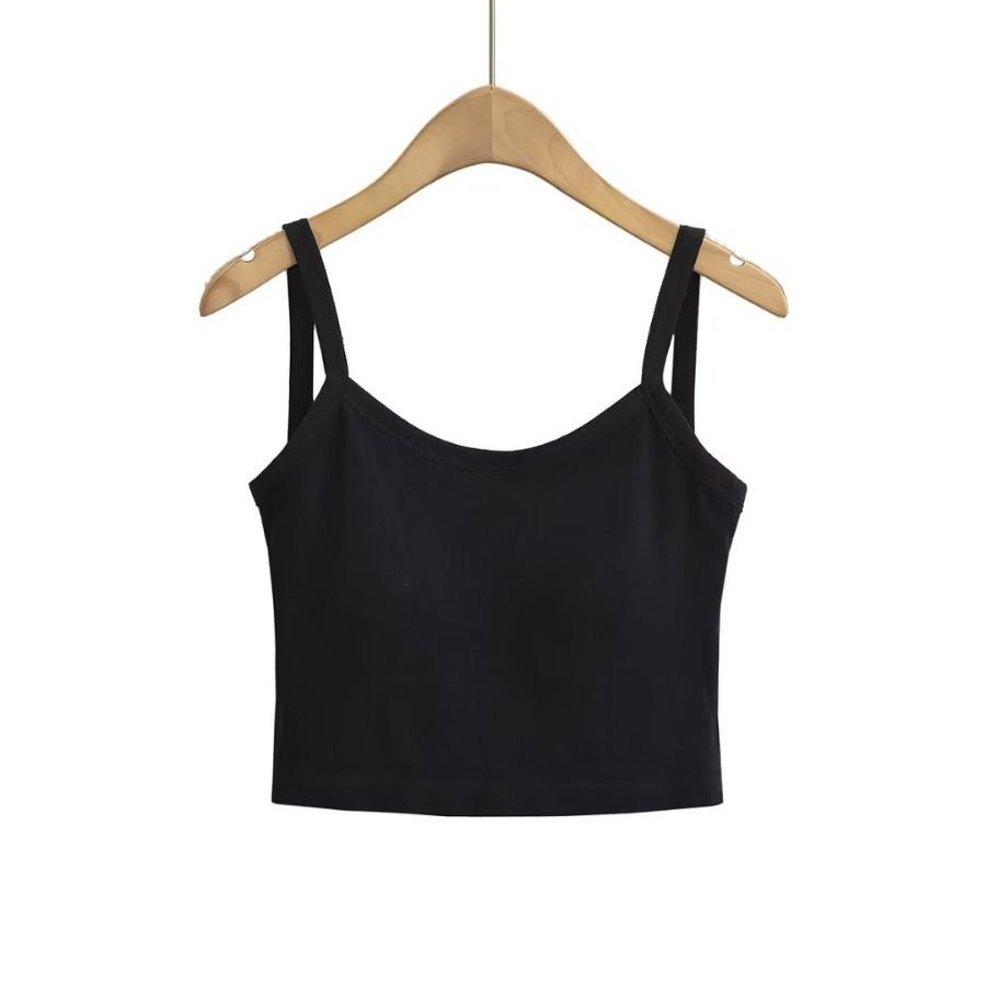 Летние женские топы на бретелях, тонкие мягкие майки, короткая стильная черно-белая женская одежда с открытой спиной