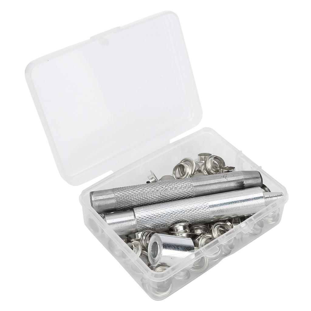 100 комплектов люверсов 0,3 дюйма с дыроколом, ящик для хранения инструментов для брезента одежды