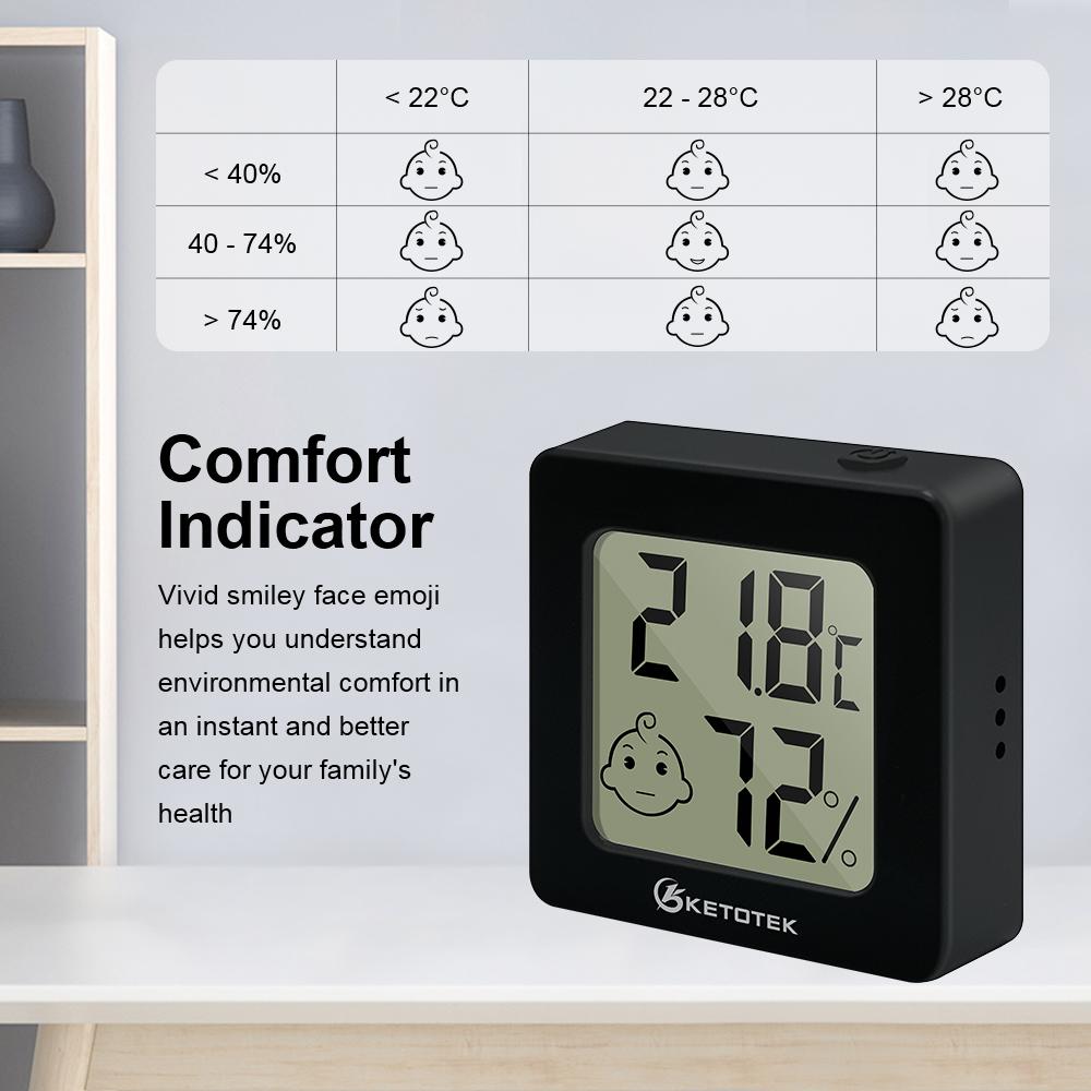 Термометр Цифровой электронный комнатный гигрометр Мини-домашний измеритель температуры и влажности