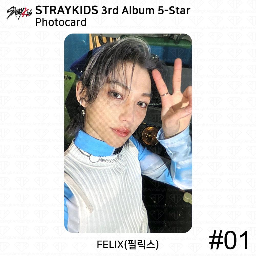 Stray Kids 3-й альбом, 5-звездочная официальная фотокарточка, стандартная версия, цифровая упаковка, версия KPOP