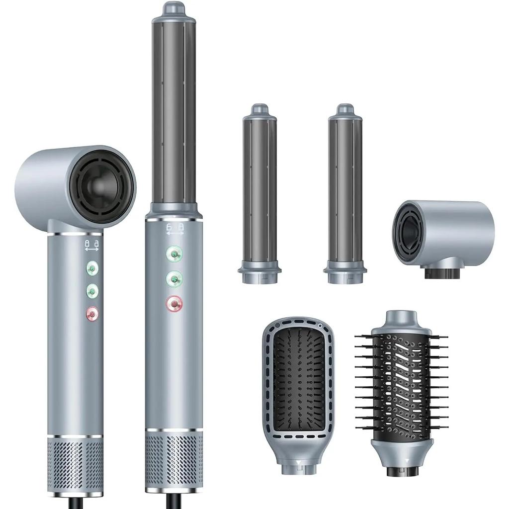 5 In 1 Hair Dryer Brush High Speed Brushless Blow Dryer Negative Ionic Hair Heating Brush Hot Air Styling Comb Auto Hair Curler