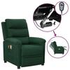 VidaXL Electric Massage Armchair Dark Green Fabric 3098981