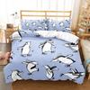 Lovely Cute Penguin Family Quilt Cover Set For Boy Girls Teen 3d Print Arctic Animals Bed Comforter Set Duvet Cover Pillowcase