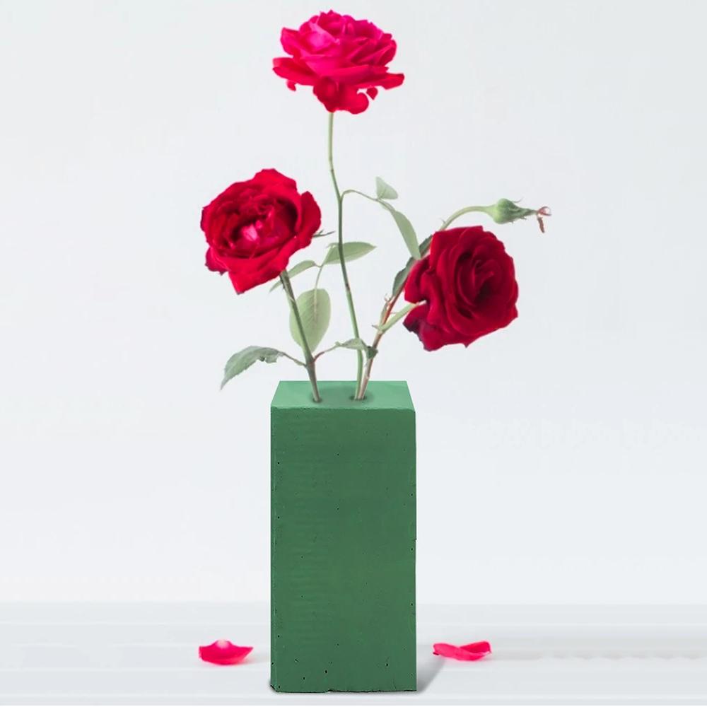 Цветочная пена Зеленая квадратная пена для цветочных композиций Пенопластовые блоки DIY Держатель для цветов Свадебные поделки Цветочная композиция Пена из грязи