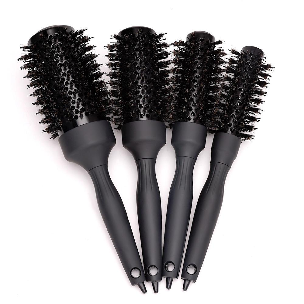 With Pointed Tail Round Rolling Brush Handle Hair Curling Brush Straight Twill Hair Comb Men/Women