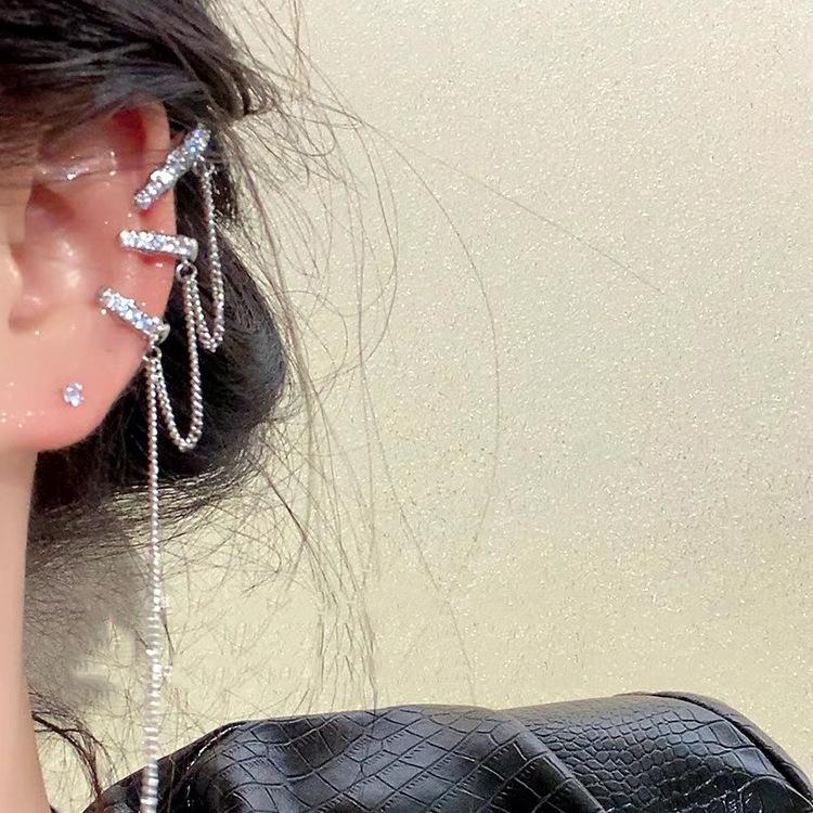 Серьги-клипсы с бахромой из искусственных кристаллов розы, супер фея, сладкий и крутой ветер, бабочка без проколов ушей, клипсы для козелка, премиальные серьги.