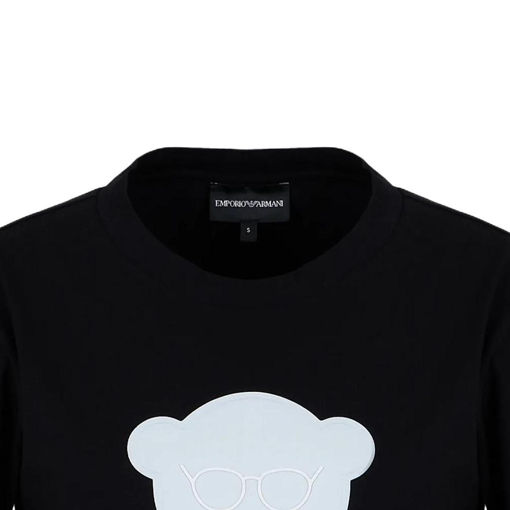 Emporio Armani Женская футболка с принтом медведя, круглым вырезом и короткими рукавами 6R2T7U2-JIDZ1-0999