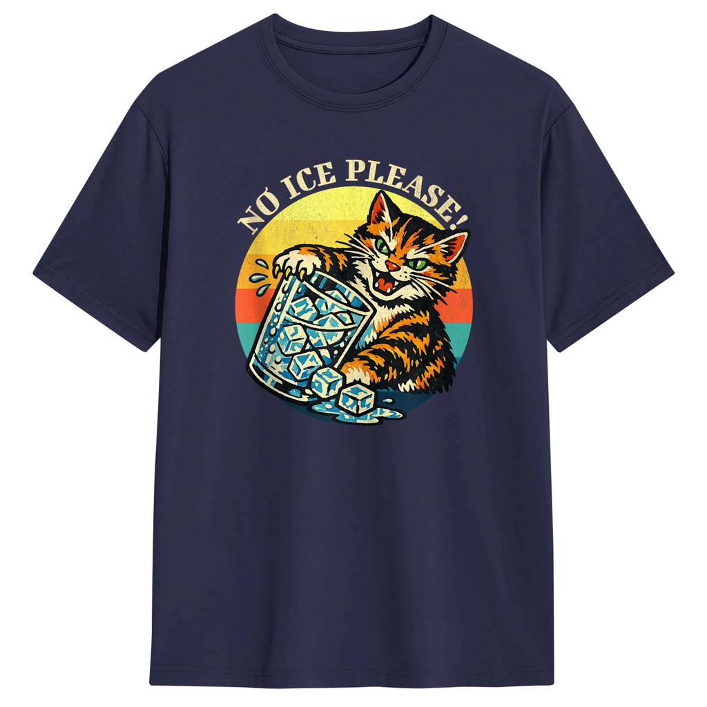 Oversized T-Shirt Summer Abolish ICE Cat Anti-ICE Funny Retro Hip Hop T-Shirts Cotton Tee Shirt Men Awesome Short Sleeve Tops
