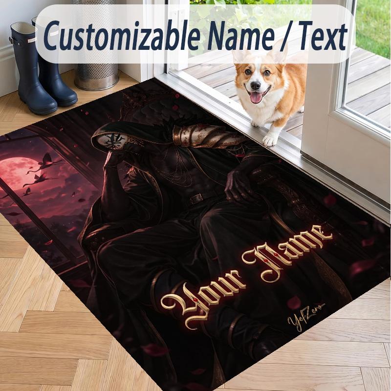 Custom Text Sleep Token Pattern Floor Rug Soft Indoor Carpet Mat Living Room Bedroom