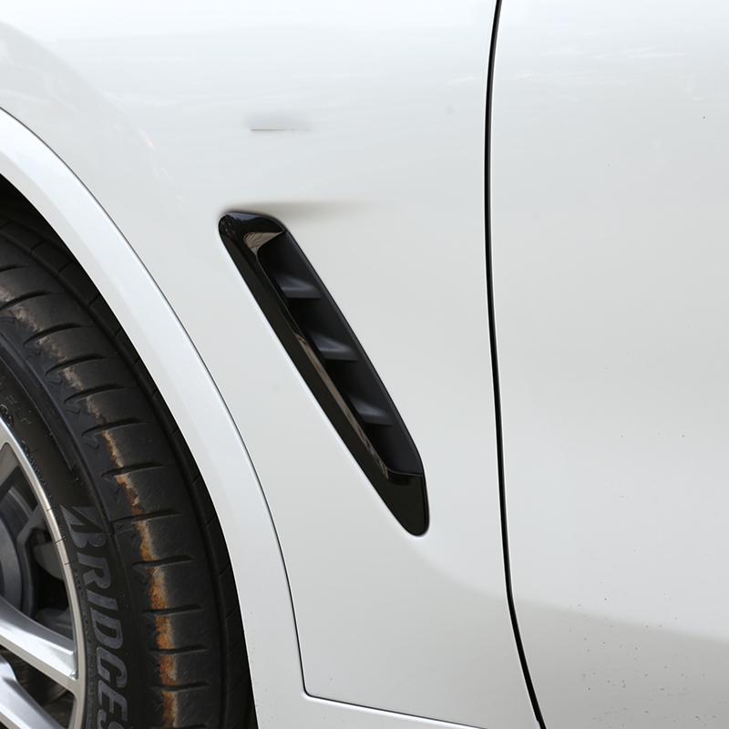 Для BMW X3 G01 X4 G02 2018- автомобильный стиль Piano Black Fender боковая крышка воздухозаборника декоративная наклейка