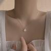 925 Silver Clover Necklace for Women , French Style , Diamond & Zircon Inlay , Elegant Daily Wear , Party Jewelry