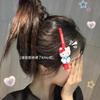 Заколка для волос Hello Kitty Новая для маленькой девочки Заколка-крабик для челки Красный Китти Кот Заколка для боковой челки Милая заколка