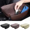 Console Armrest Pad Waterproof Memory Foam Car Console Cover with Adjustable Straps Storage Bag Auto Armrest Box for Ultimate