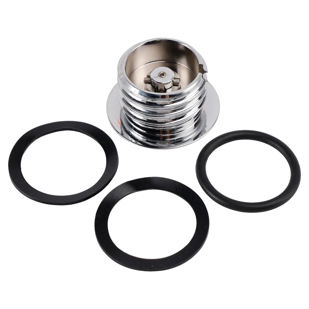 Chrome Pop-Up Gas Cap Set Vented For Softail Dyna Road King FXR 1982-2010