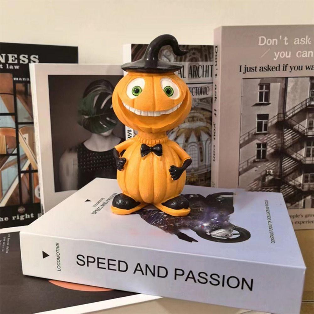 Resin Crafts Halloween Pumpkin Ornaments Handmade Garden Halloween Pumpkin Pumpkin Statue Gifts