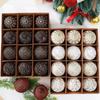 12PCS Painted Pattern Christmas Tree Balls 8cm Xmas Ornament Ball Christmas Ball Set  Home