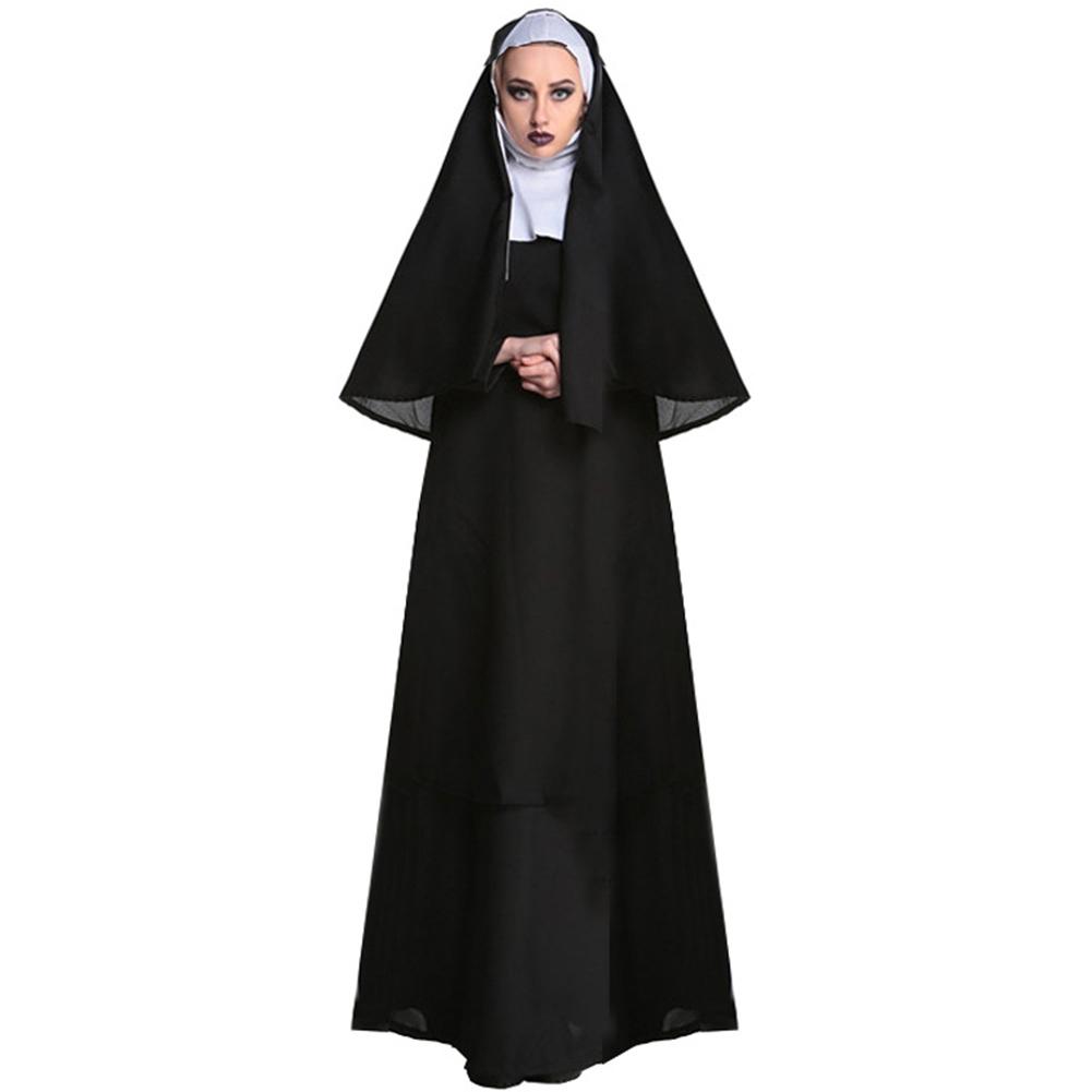 1 100% Polyester Nun Costume Adult Female European And American Masquerade Cosplay Stage Costume
