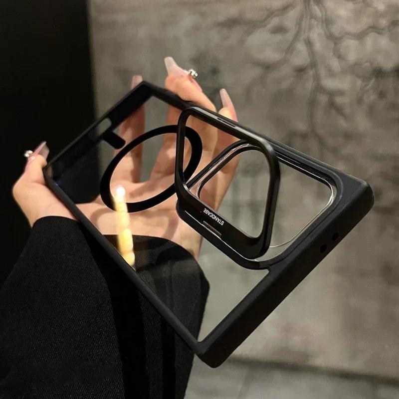 For Magsafe Wirelesss Charge Case For Samsung Galaxy S25 S24 S23 Ultra Lens Protector Phone Cases For Samsung S24 S23 Plus Cover