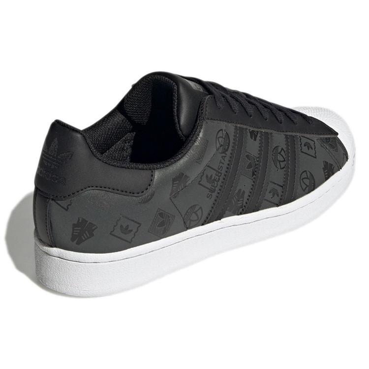 adidas Мужские кроссовки Originals Superstar 'Черно-зеленый монограммный узор' GX8412