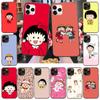 Case for iPhone 16 15 Plus 14 13 12 11 Pro 8 7 6S 6 SE 5S X XR XS Max Realme C30 C33 C31 9I Black Sofe Cover WI81 Chibi Sakura Momoko