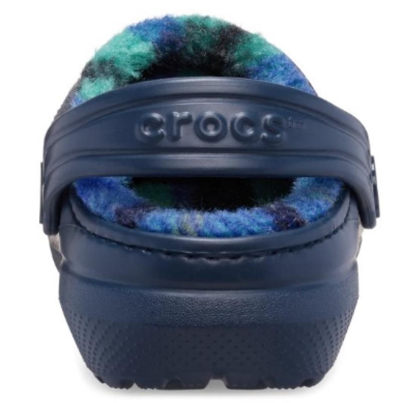 Crocs Классические утепленные клоги в крупную клетку для малышей 212038 410