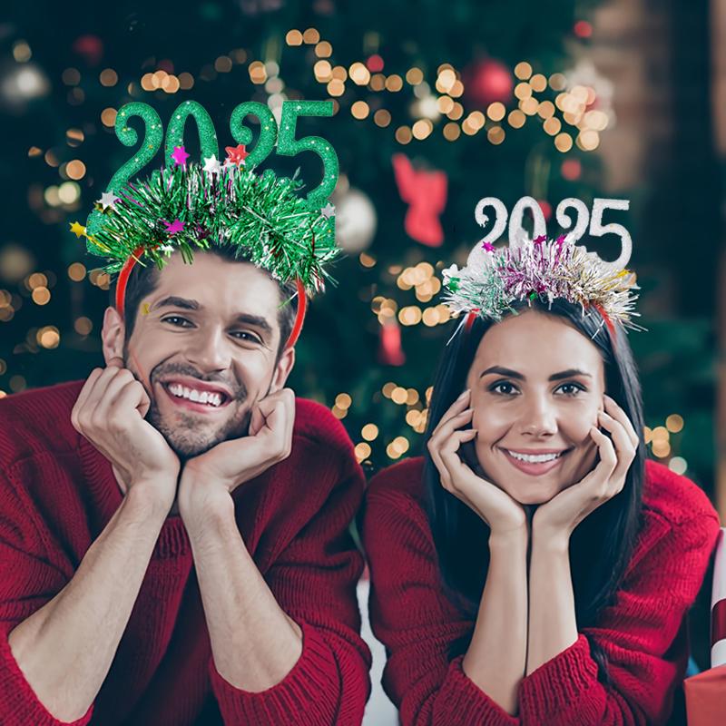 New Year Party Rave New Year'S Eve Hair Bands Glitter Colorful Headbands Characters