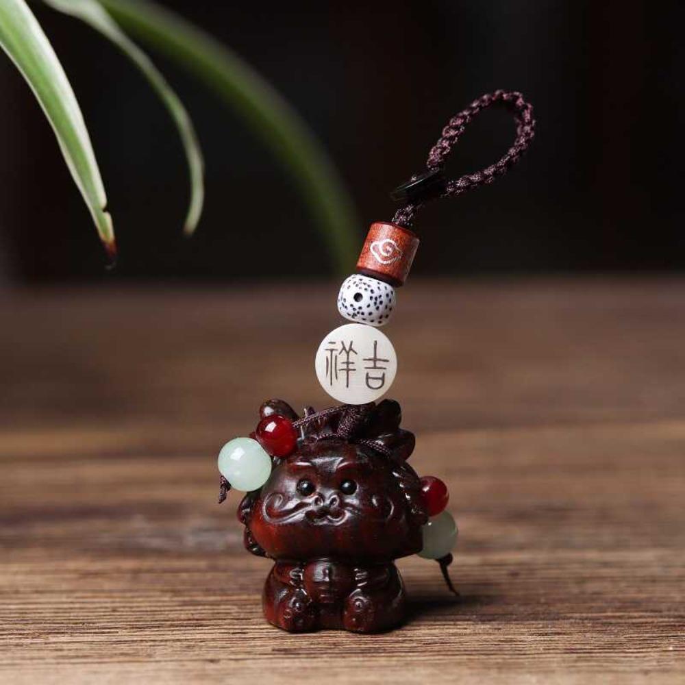 Мини резьба по дереву резьба по дереву брелок с изображением двенадцати знаков зодиака офисные аксессуары для стола