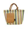 1160 1160 Small Fluffy Tote Bag Wafer SC Deli Wafer Stripe [Rootote] (116003 Yellow)