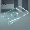 Bed Headboard Wall Spacer 1/2/4 Sets Clear Acrylic Furniture Spacer, Protect Walls & Keep Sofa Guard Space for Curtains, Outlets, Vents, Adjustable