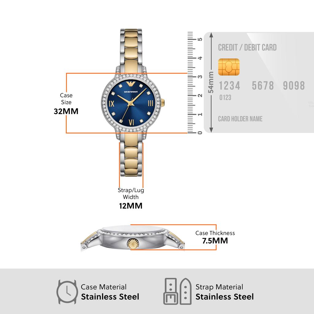 Швейцарские часы Armani CLEO AR11576 Многоцветные [Emporio Made] Женские